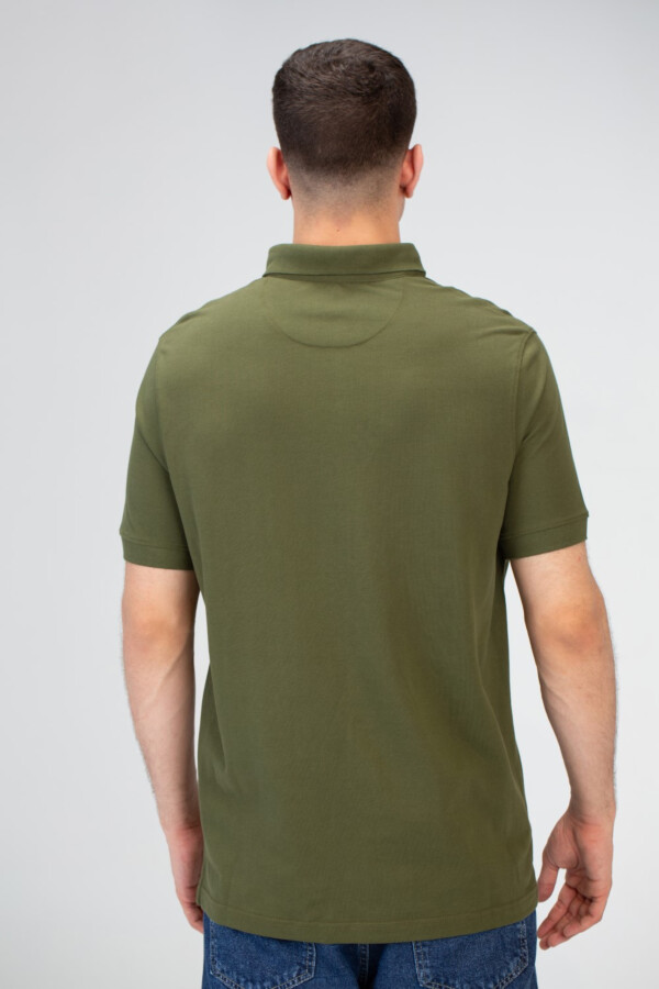 Mens Polo T-Shirt With Front Print And Short Sleeves