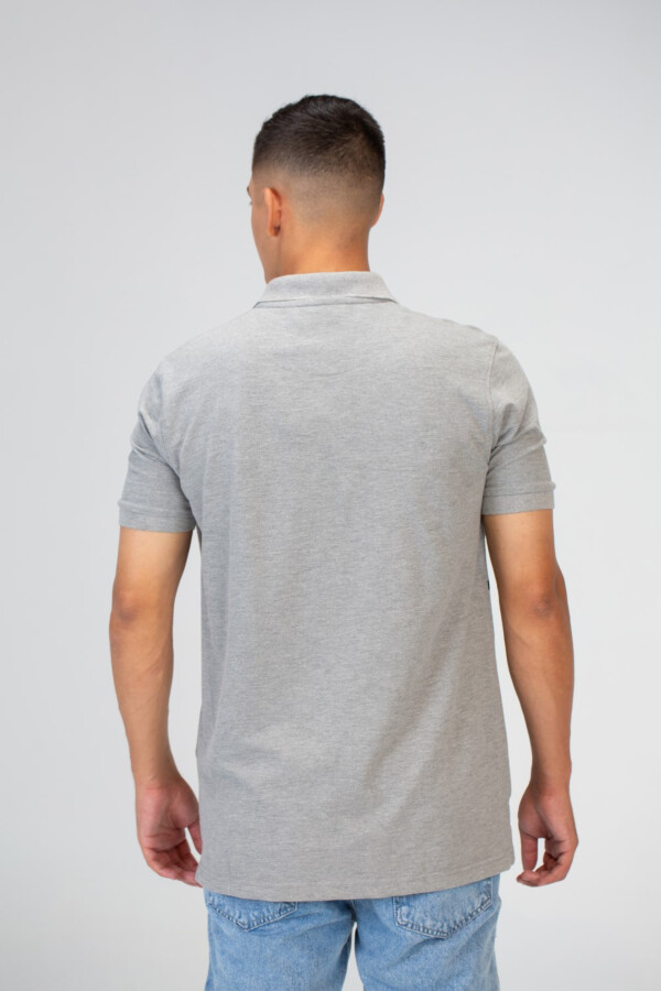 تيشيرت بولو رجالي سليم فيت بطباعة أمامية أكمام قصيرة