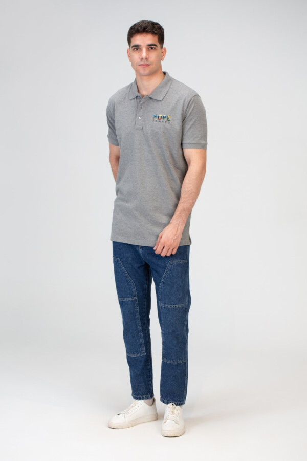 Mens Slim Fit Polo T-Shirt With Round Neck And Front & Back Print