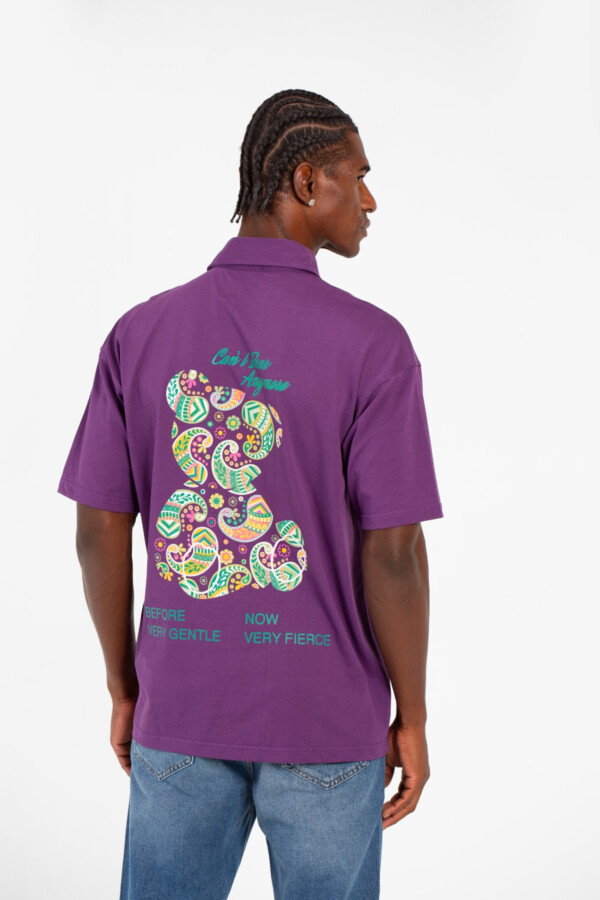 Men's Printed Regular Fit Bolivar Short Sleeve Comfortable Polo T-Shirt