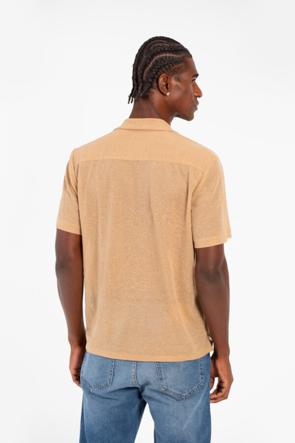 Men's Basic Slim Fit Half Sleeve Transparent Mesh Shirt