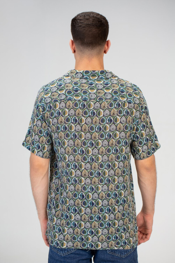 Mens jakar Half Sleeve Shirt With Full Print And Practical Material
