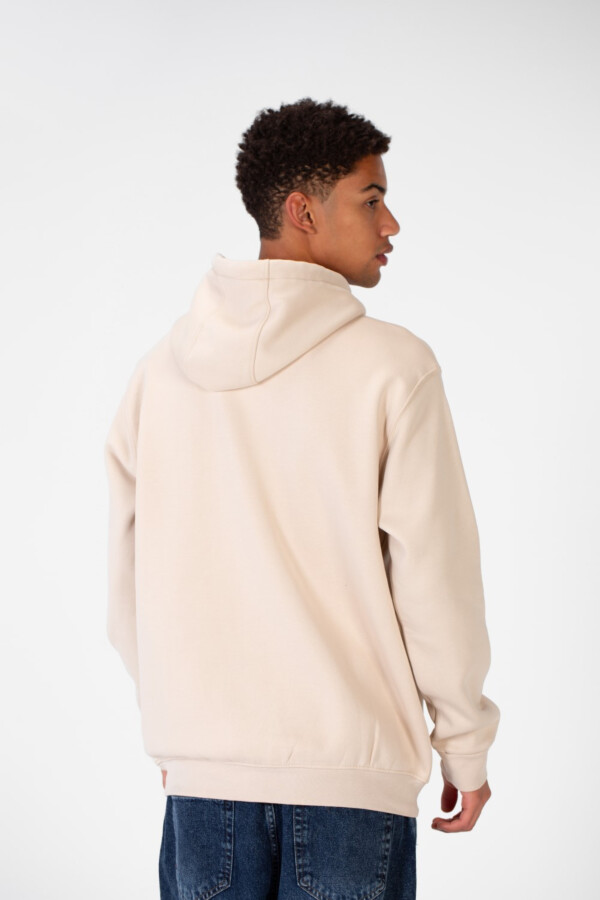 Men's Hoodie Sweatshirt With Front Print In Melton Material