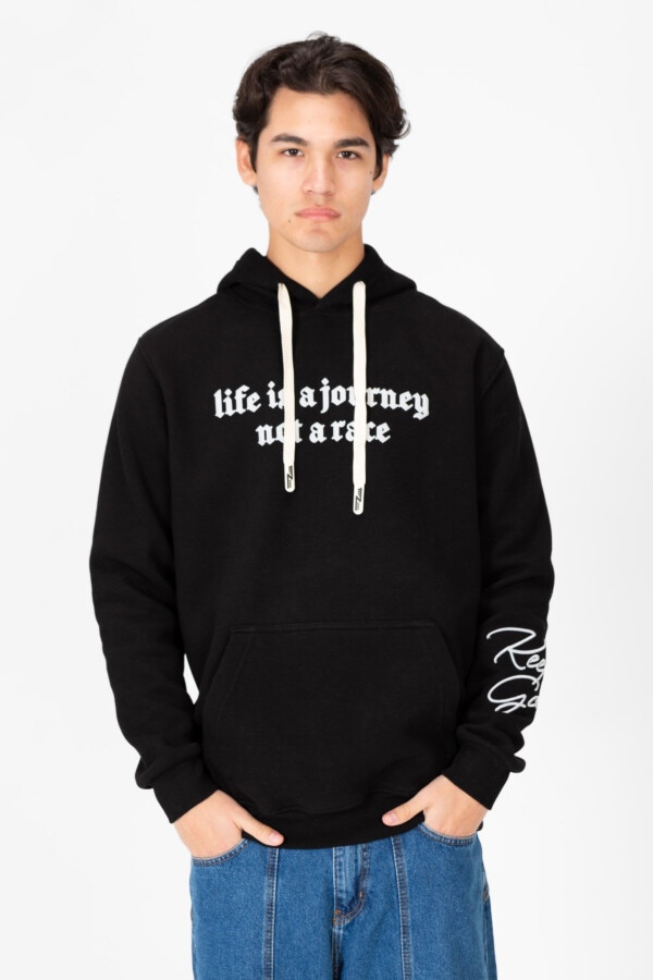 سويت شيرت هودي رجالي بطبعة أمامية وجيب كنجارو