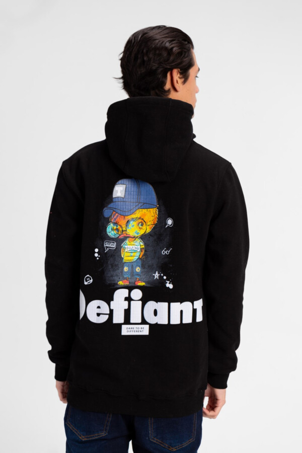 Men's Graphic Print Kangaroo Pocket Hoodie Sweatshirt