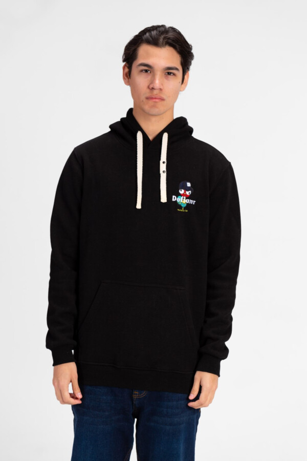 Men's Graphic Print Kangaroo Pocket Hoodie Sweatshirt