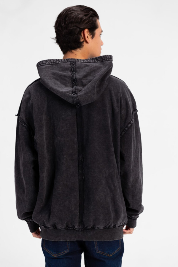 Men's Washed Oversized Hooded Sweatshirt Unique Cut