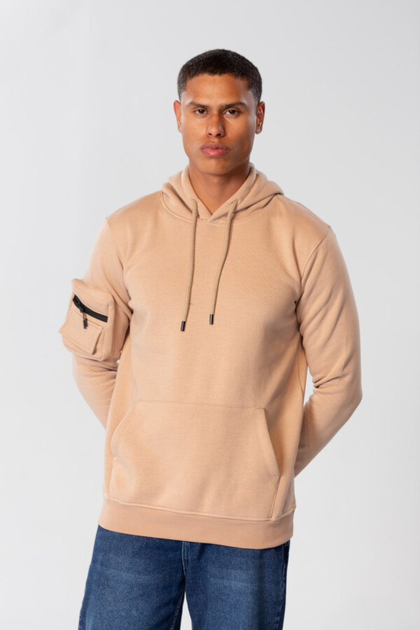 Men's Slim Fit Hood Sweatshirt With Shoulder Pocket
