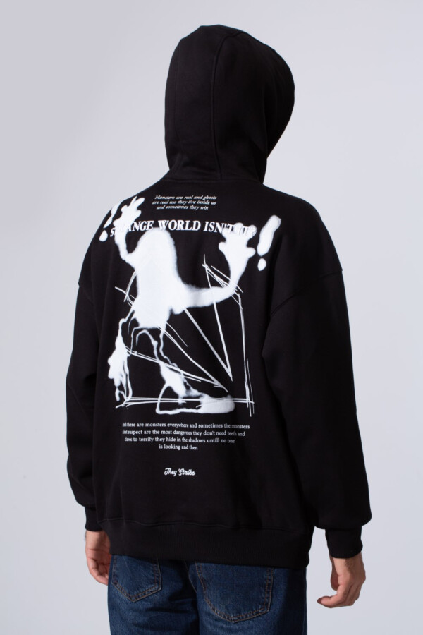 Men's Oversized Printed Milton Hoodie Sweatshirt With Front Kangaroo Pocket