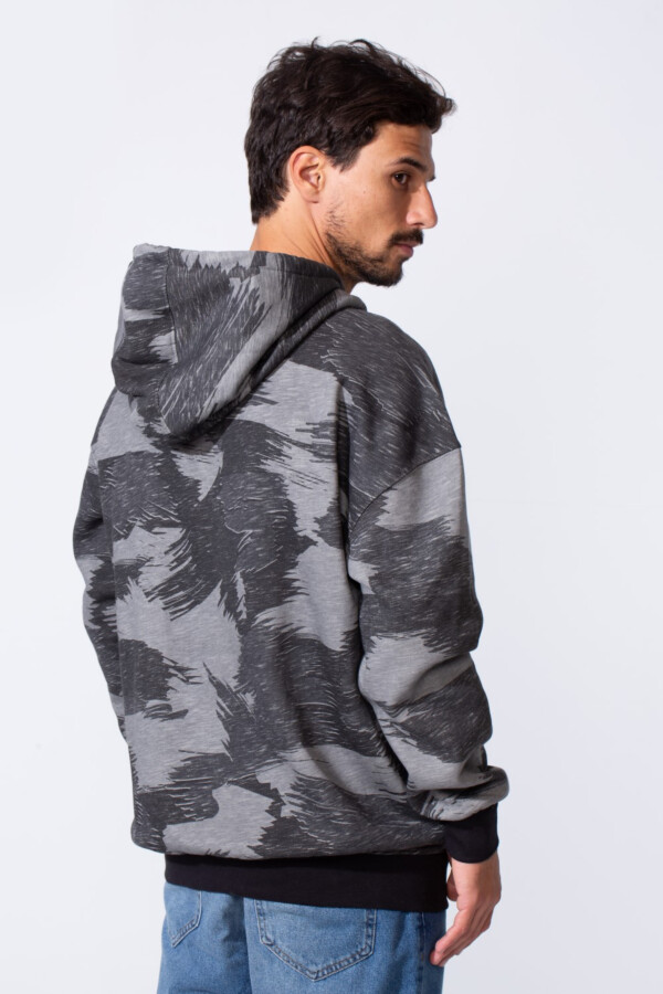 Men's Camo Melton Regular Fit Hooded Long Sleeves Sweatshirt