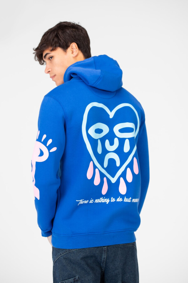 هودي رجالي مطبوع بأكمام طويلة وجيب أمامي