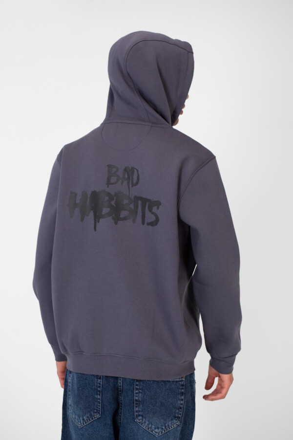 Men's Hooded Zipper Sweatshirt In Melton material