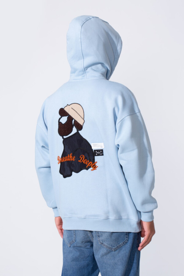 Men's Oversized Milton Zip-Up Sweatshirt With Back Print And Hood