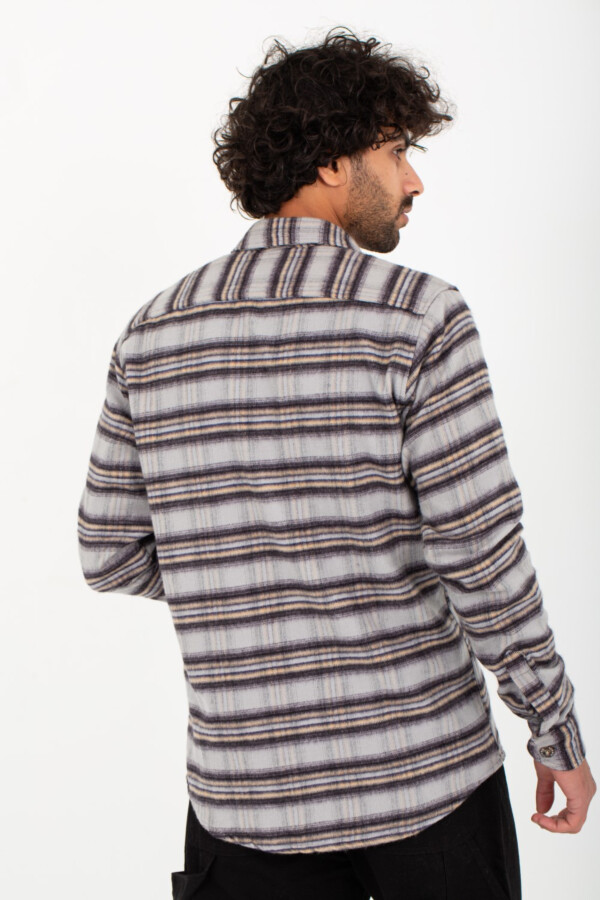 قميص رجالي كاروهات بييزك كاجوال بقصة مميزة كلاسيك بأكمام طويلة