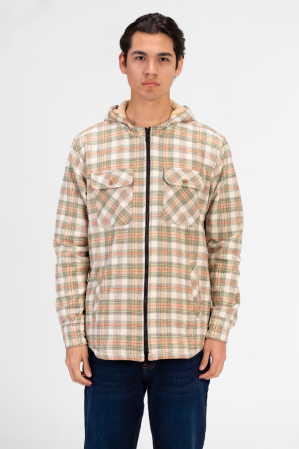 قميص رجالي كاروه متبطن فرو سليم فيت بسوستة كاملة