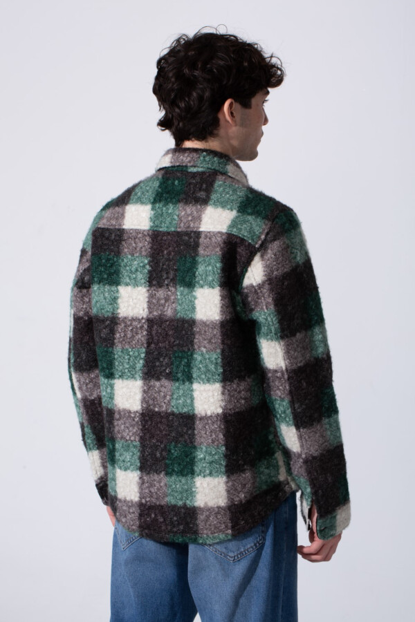 Men's Slim Fit Wool Winter Shirt With Long Sleeves And Front Pockets