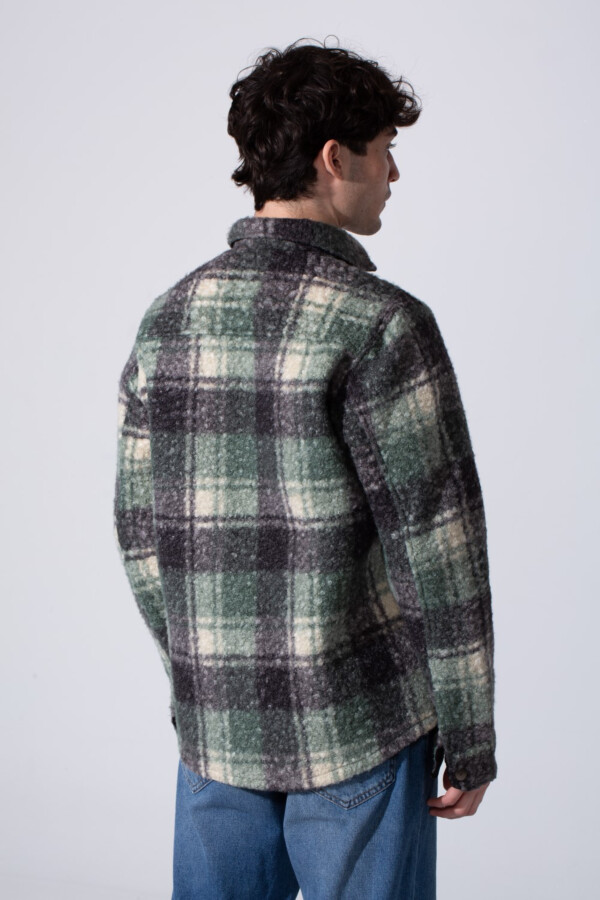 Men's Winter Slim Fit Woolen Shirt With Full Front Buttons And Long Sleeves