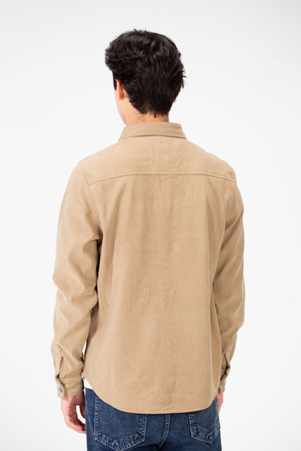 Men's Velvet Long Sleeves Shirt With Front Pockets