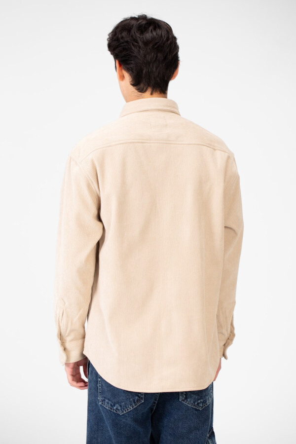 Men's Basic Velvet Shirt With Front Pockets And Long Sleeves