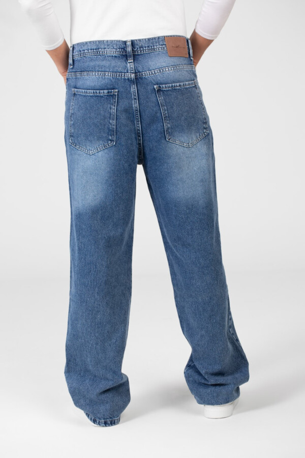 Men's Wide Leg Jeans Pants With Front Button Closure