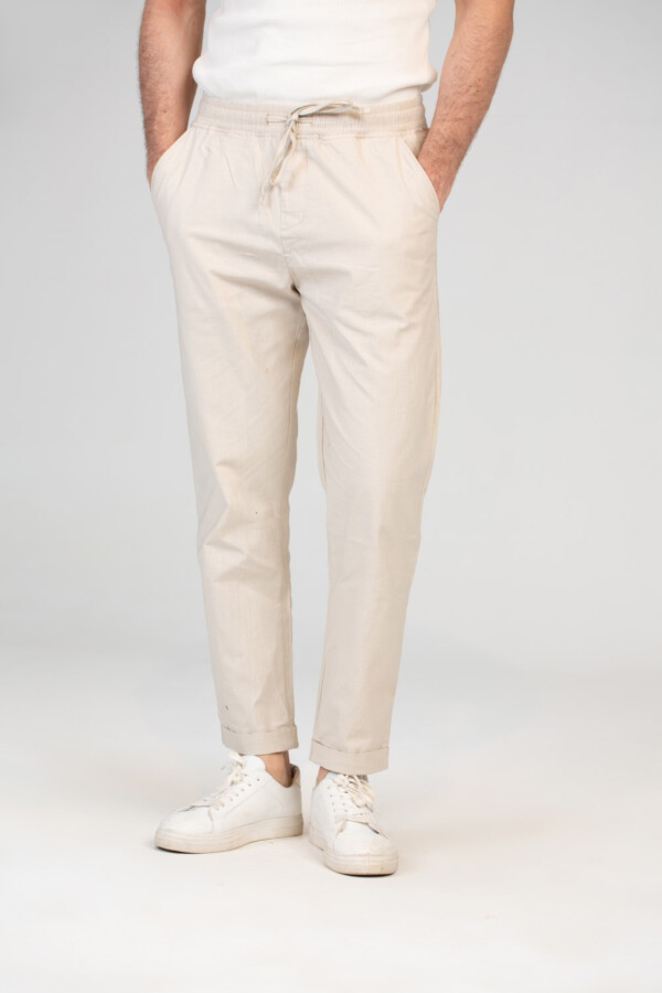 Mens Basic Linen Pants With Unique Front And Back Pockets