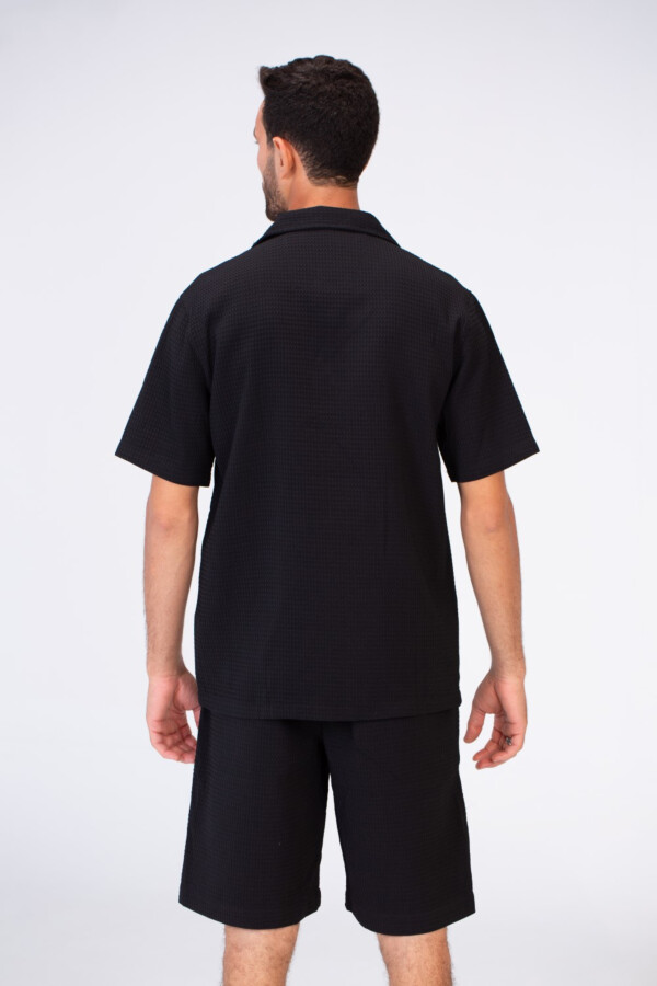 Mens Basic Plain Outfit Set Consisting Of A Half Sleeved Shirt And Short