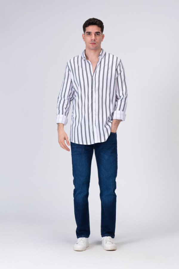 Mens Striped Classic Regular Fit Shirt