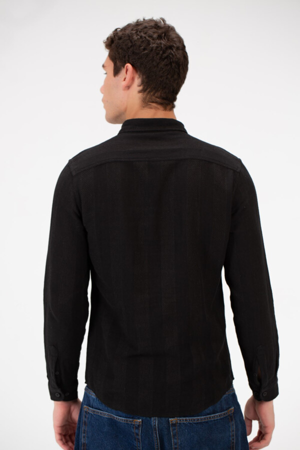 Men's Slim Fit Striped Long Sleeves Shirt