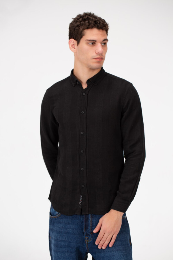 Men's Slim Fit Striped Long Sleeves Shirt