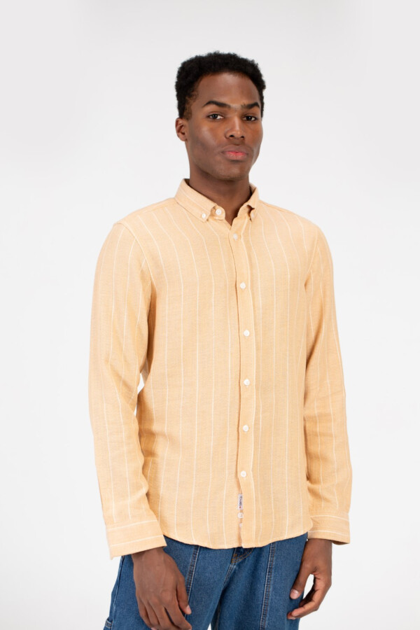 Men's Summer Striped Slim Fit Poplin Shirt