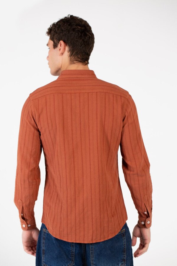 Men's Slim Fit Striped Poplin Shirt