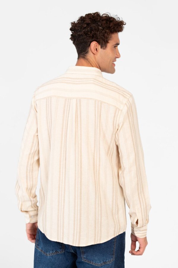 Men's Striped Long Sleeve Regular Fit Shirt