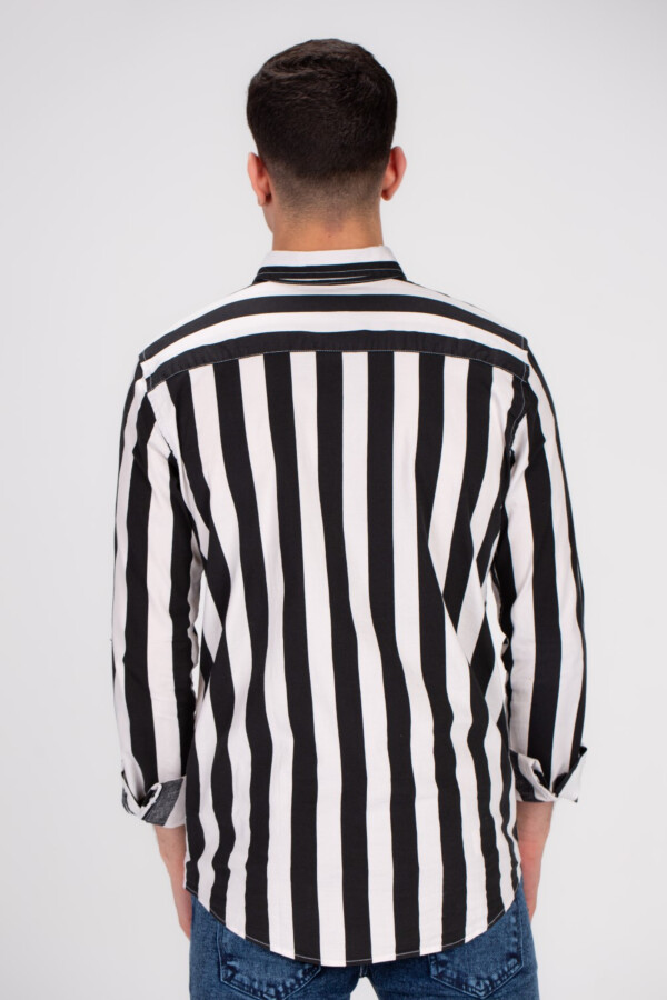 Men's Regular Fit Cotton Long Sleeves Striped Shirt Perfect For Casual Outings