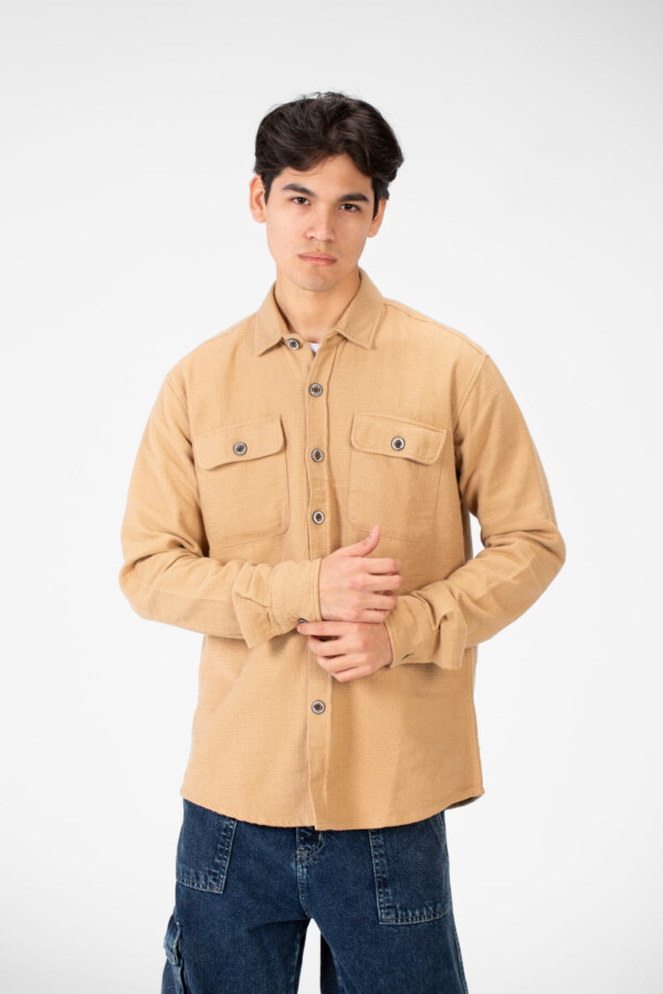 Men's Linen Slim Fit Long Sleeve Shirt