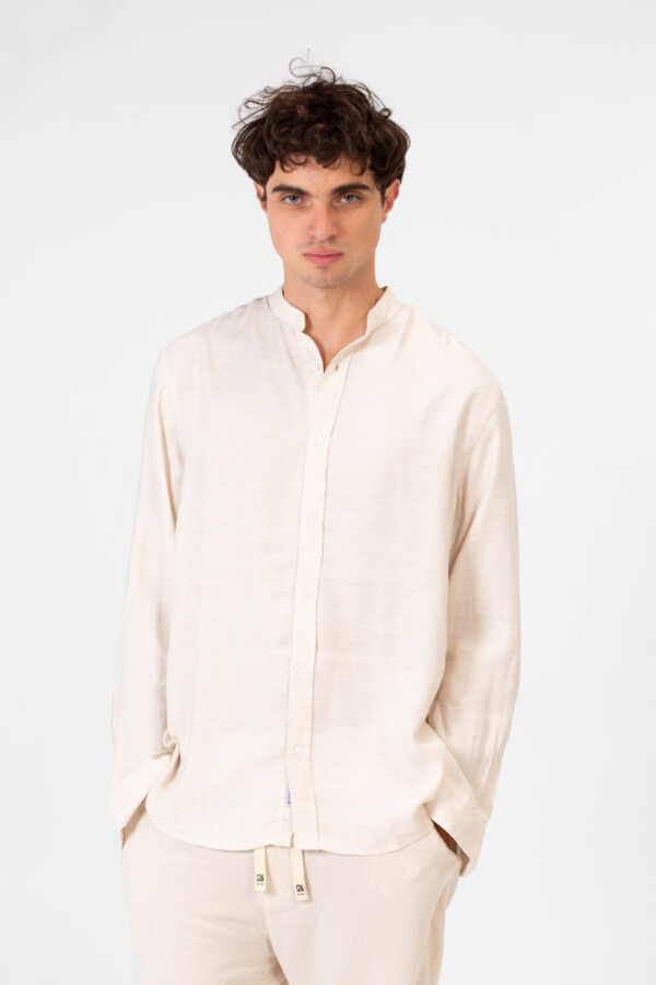 قميص بيزك رجالي تلبيس عادي بأكمام طويلة خامة عملية مريحة