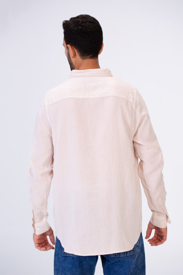 Men's Basic Plain Shirt With Long Sleeves And Button Front