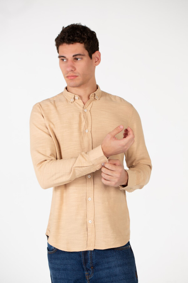 Men's Basic Slim Fit Long Sleeved Shirt