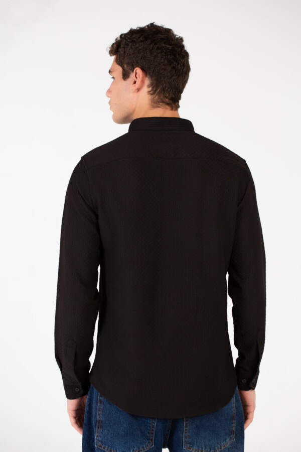 Men's Slim Fit Basic Long Sleeve Shirt
