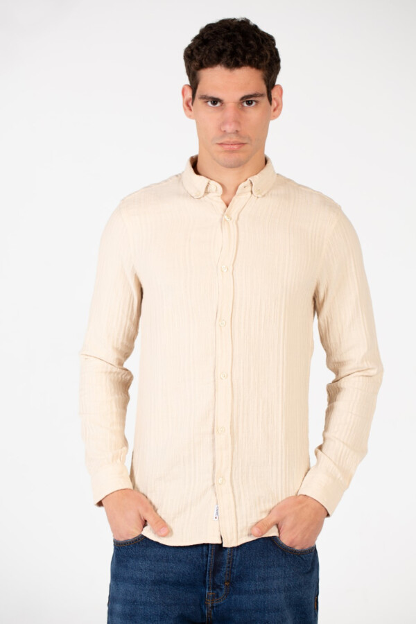 Men's Basic Slim Fit Collar Long Sleeve Shirt