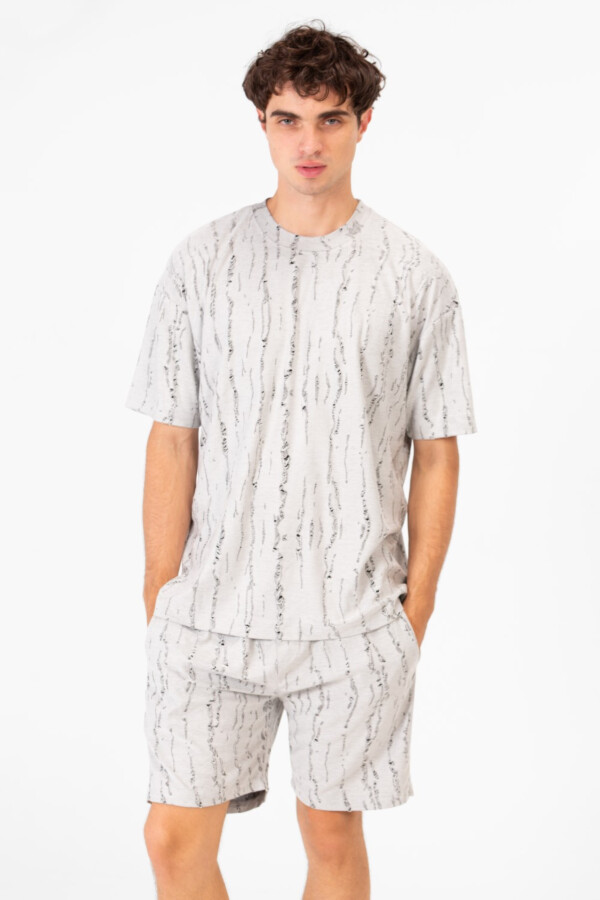 Men's Outfit Set Made Of High Quality Breathable Fabric T-shirt And Short