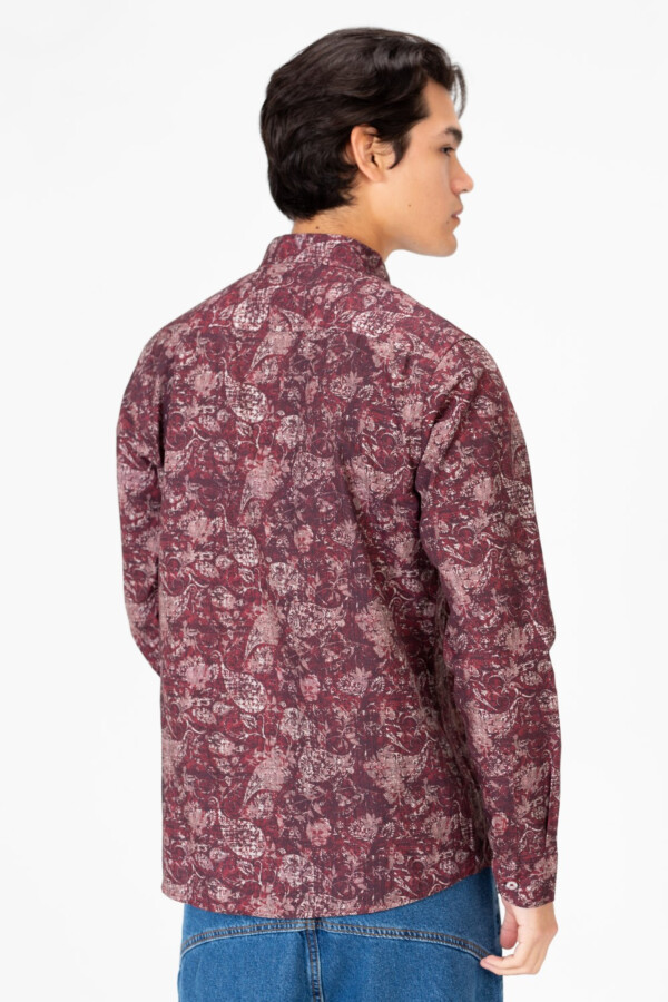 Men's Slim Fit Printed Poplin Half Sleeve Shirt