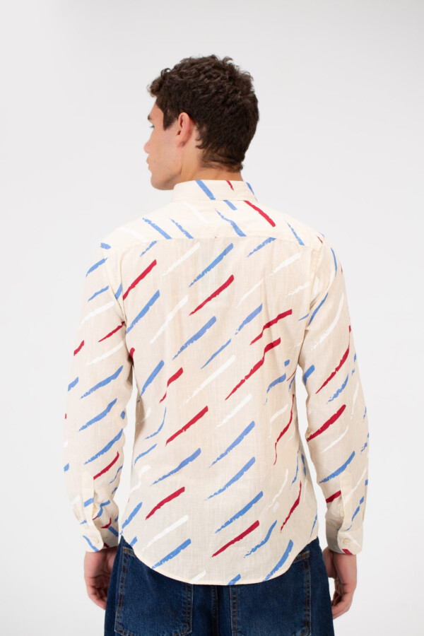 Men's Slim Fit Printed Jakar Shirt