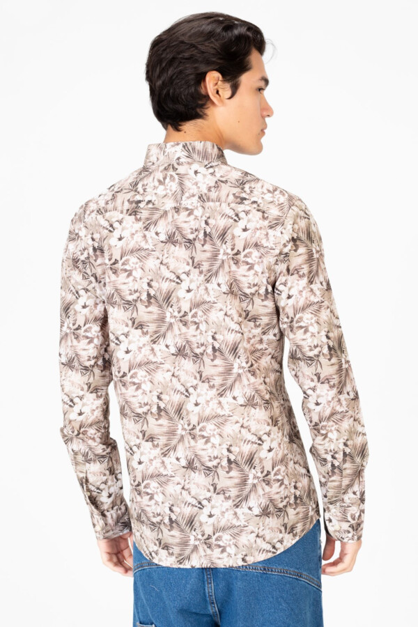 Men's Long Sleeve Jakar Slim Fit Poplin Shirt