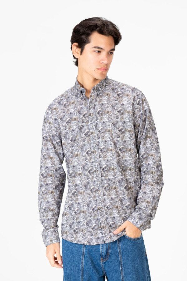 Men's Jakar Long Sleeves Slim Fit Printed Shirt