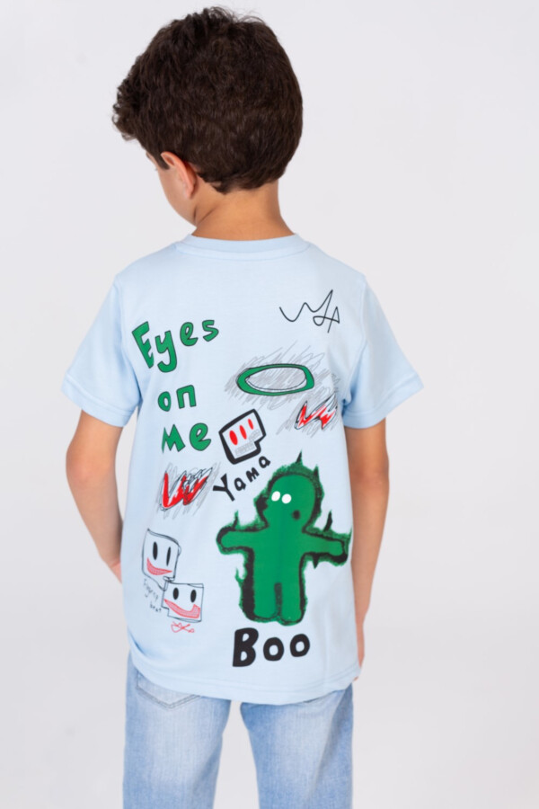 تيشرت أولادي نص كم بطباعة مميزة