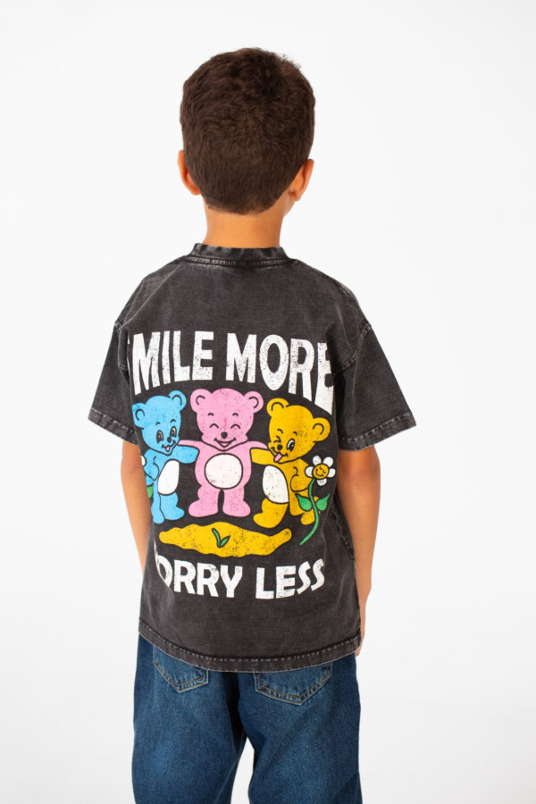 تيشرت أولادي توميتو صيفي محجر أوفر سايز بياقة دائرية نصف كم