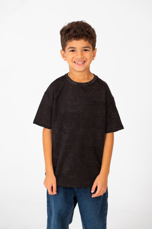 تيشرت أولادي صيفي أوفر سايز بأكمام قصيرة ياقة دائرية عالي الجودة