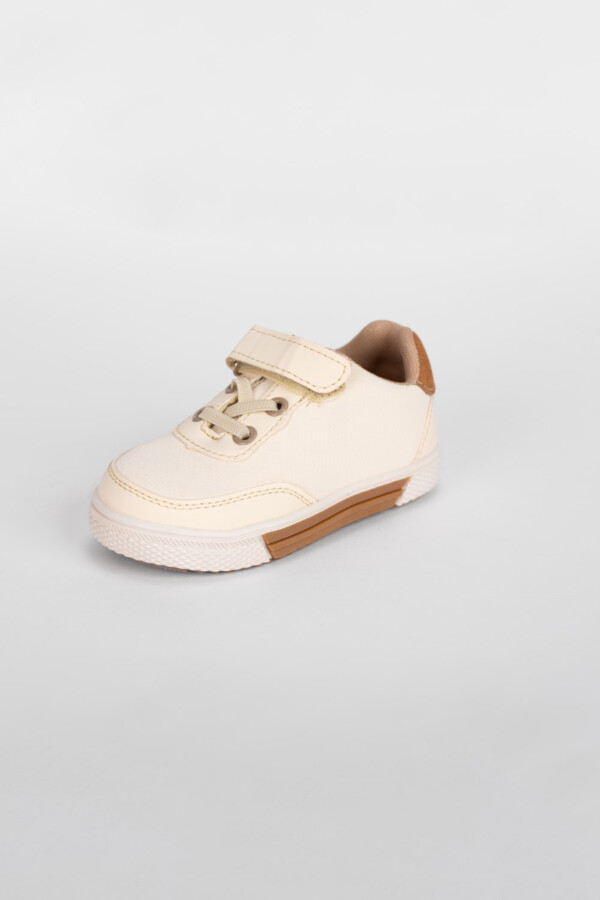 Boy's Thick Sole Faux Leather Attractive Look Sneaker