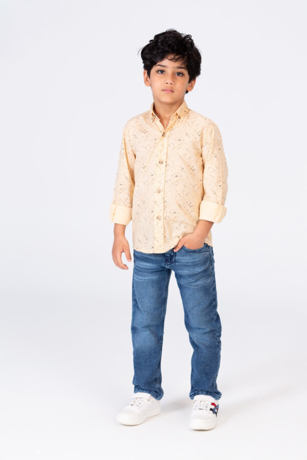 Boys Summer Shirt Printed With Practical Material