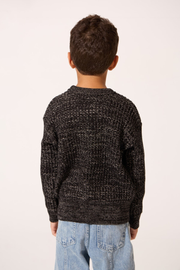 Boy's Tomato Slim Fit Jakar Cotton Crew Neck Pullover